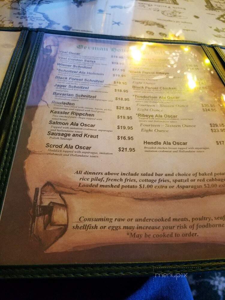 Bavarian Inn Supper Club - Lena, WI menu_pic
