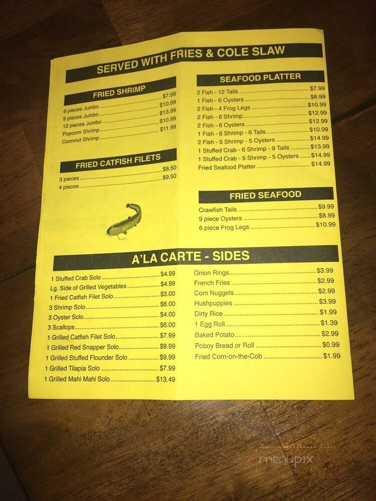 Texas Cajun Cafe - Lamesa, TX menu_pic