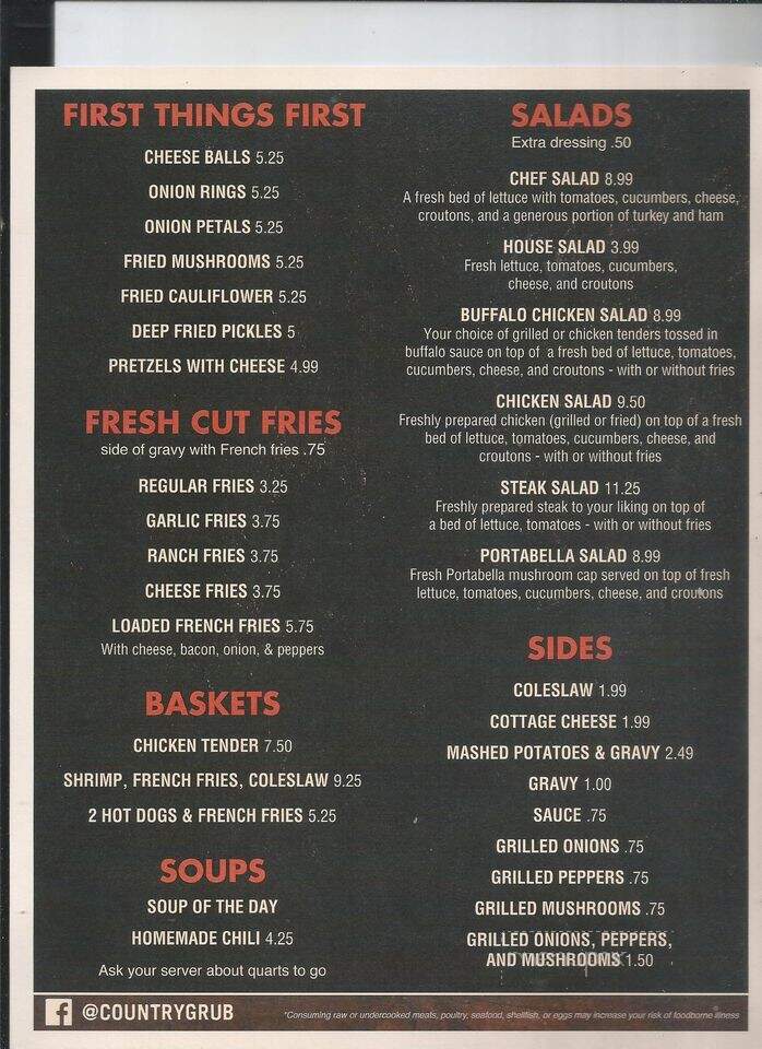 Country Grub - Polk, PA menu_pic