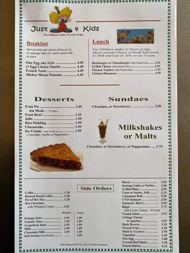 Maple Pancake House - Sterling, IL menu_pic