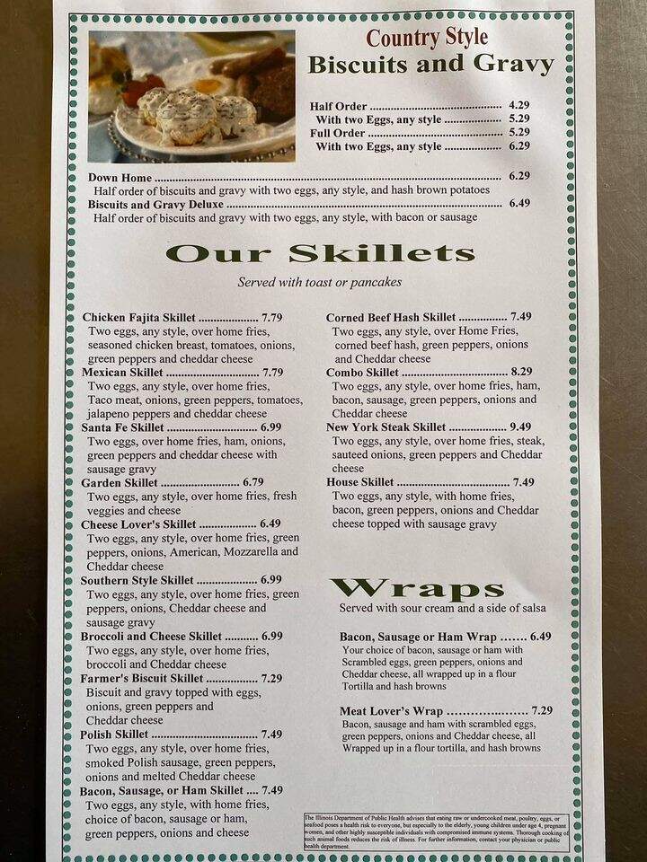 Maple Pancake House - Sterling, IL menu_pic