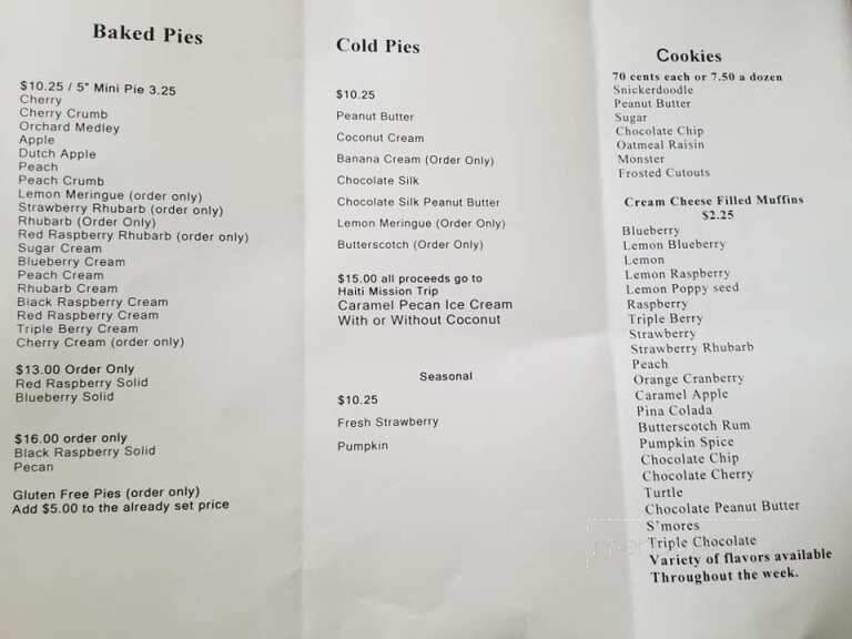Nordmann's Nook - North Manchester, IN menu_pic