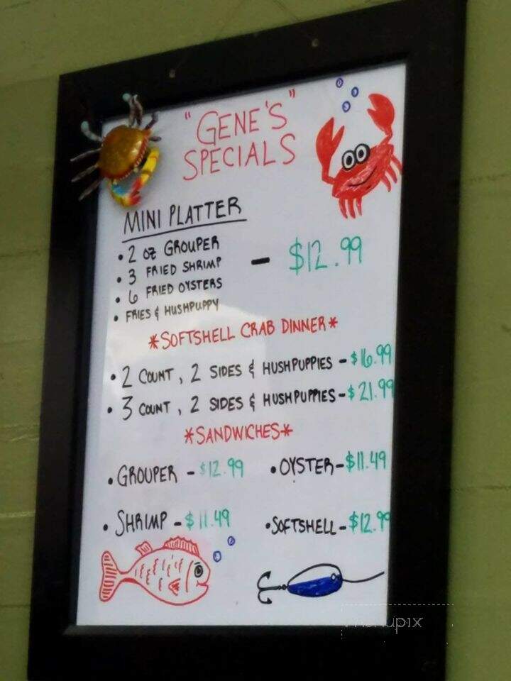 Gene's Oyster Bar - Panama City, FL menu_pic