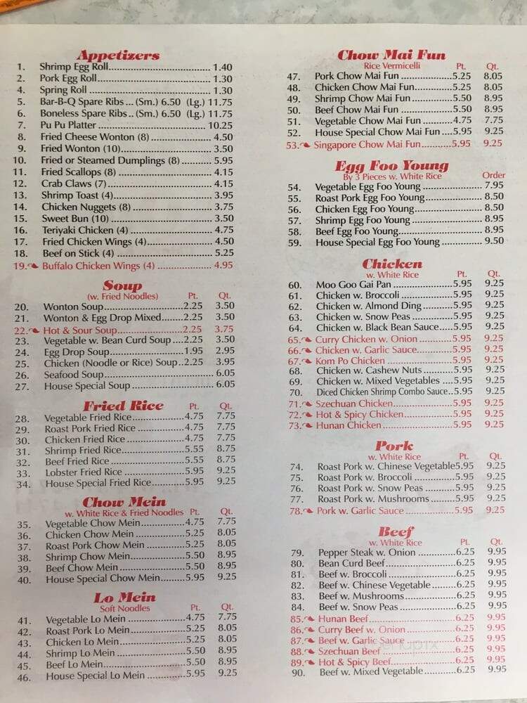 China One - DuBois, PA menu_pic