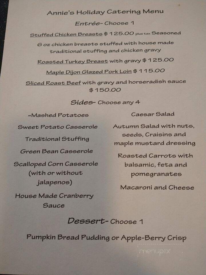Annie's - Canisteo, NY menu_pic