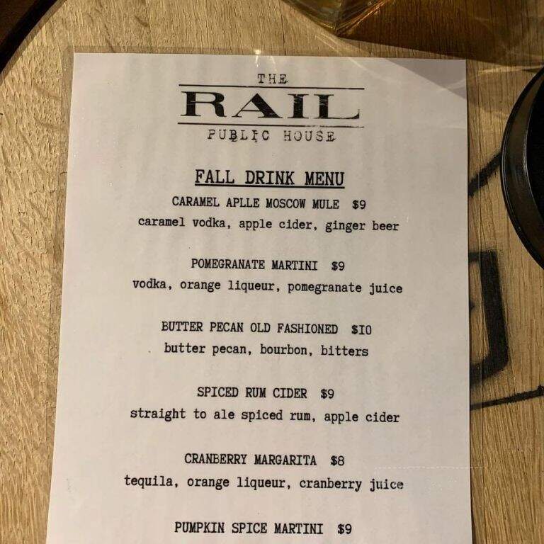 The Rail Public House - Gadsden, AL menu_pic