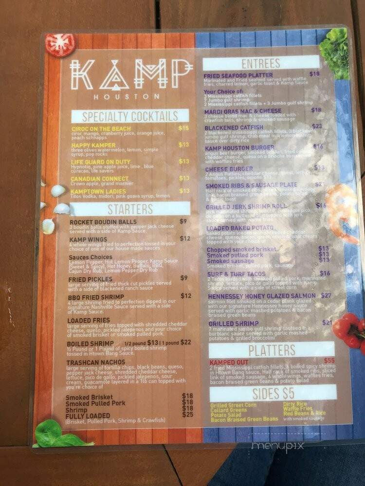 Kamp Houston - Houston, TX menu_pic