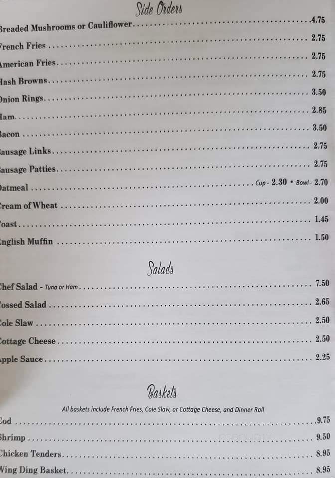 Sheri's Restaurant - Ionia, MI menu_pic