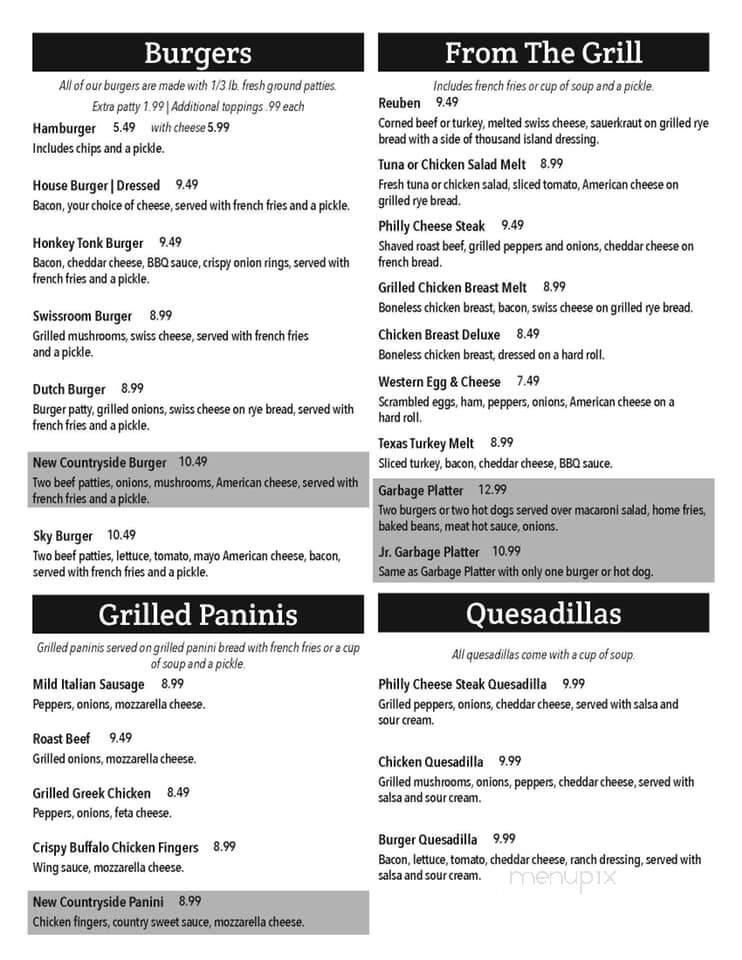New Countryside Family Restaurant - Clifton Springs, NY menu_pic
