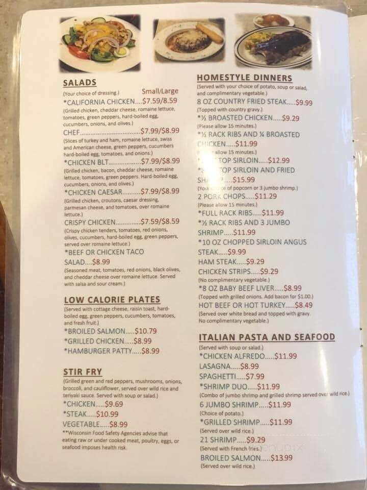 Richland Family Restaurant - Richland Center, WI menu_pic