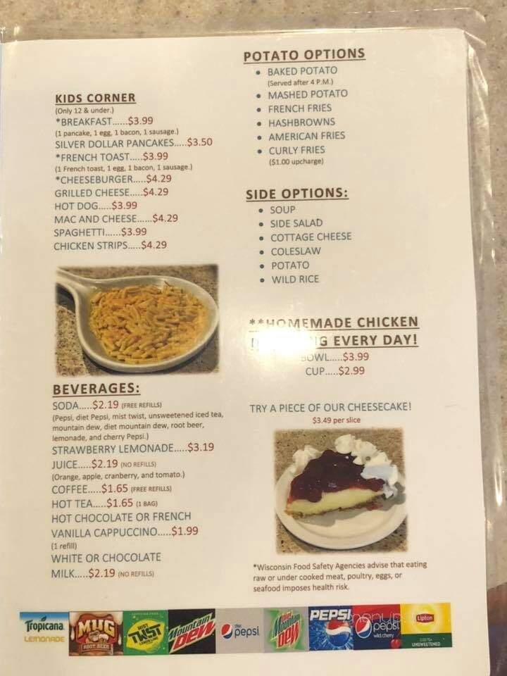 Richland Family Restaurant - Richland Center, WI menu_pic