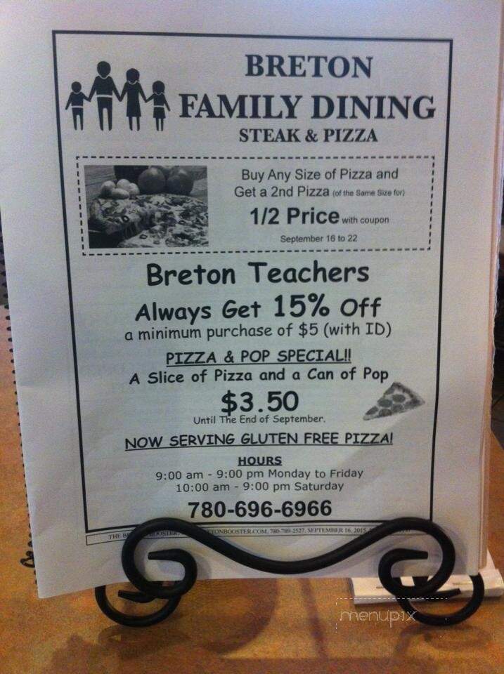 Breton Family Dining - Breton, AB menu_pic