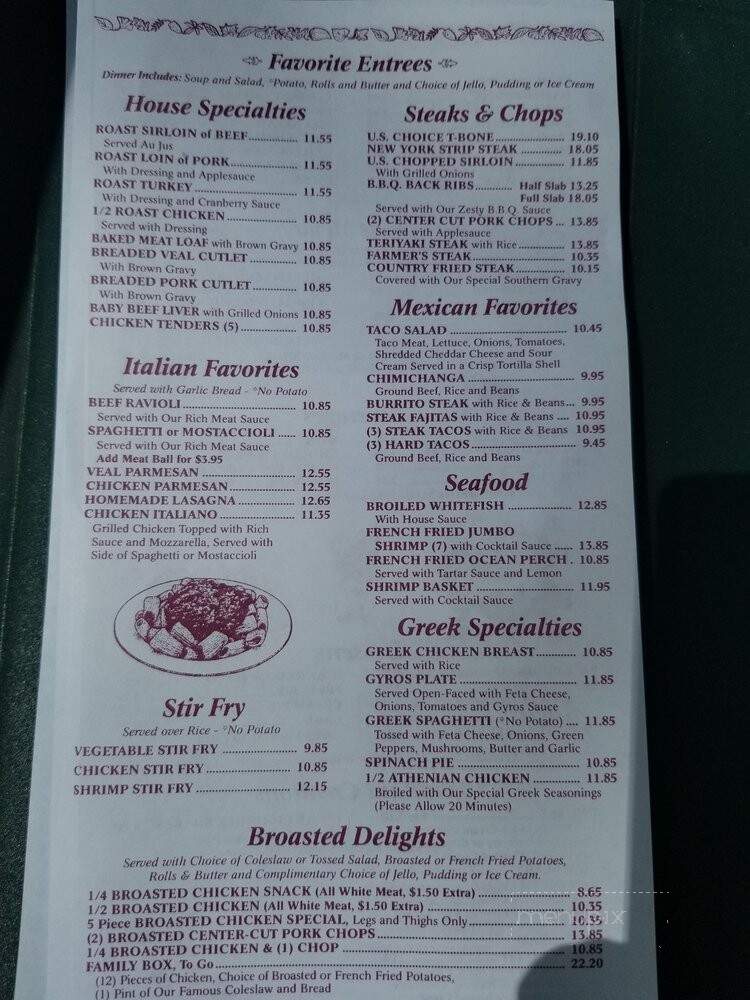 Bob & Anne's Restaurant - Waukegan, IL menu_pic