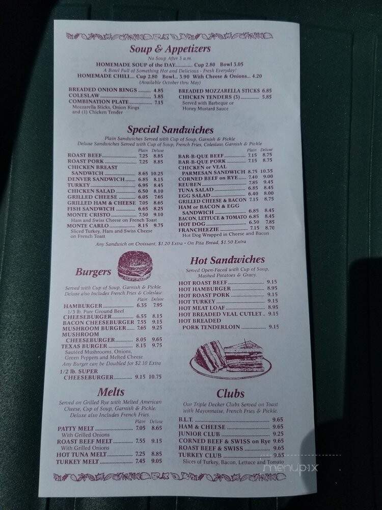 Bob & Anne's Restaurant - Waukegan, IL menu_pic