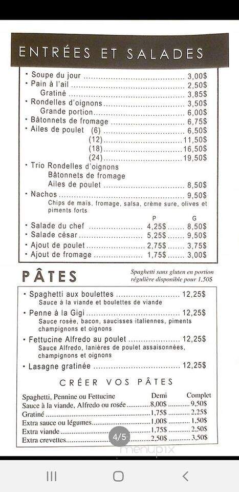 L'Iceberg - Lacolle, QC menu_pic