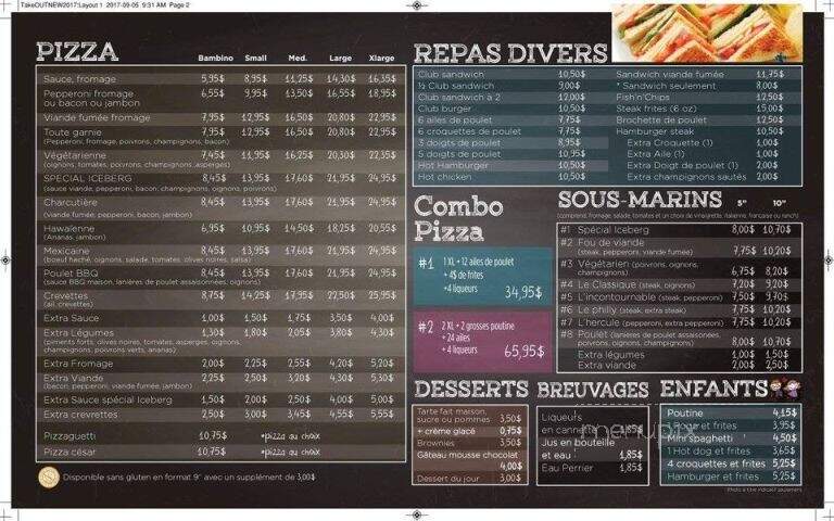 L'Iceberg - Lacolle, QC menu_pic