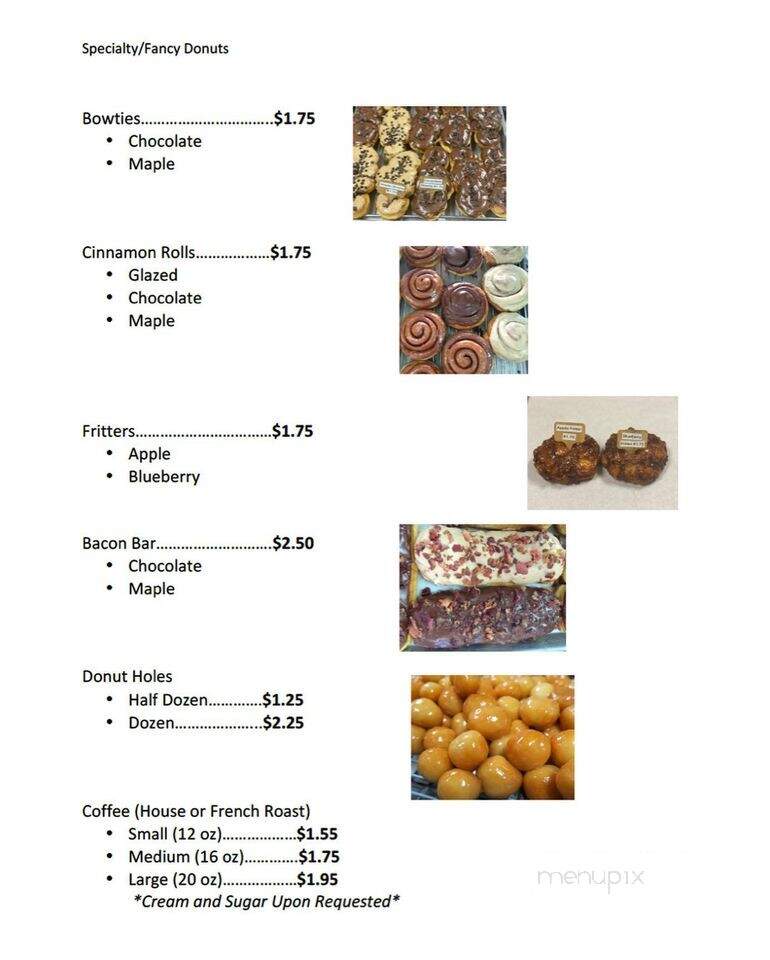 Mr T's Delicate Donut Shop - Modesto, CA menu_pic