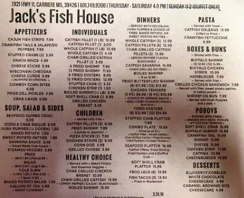 Jack's Fish House - Carriere, MS