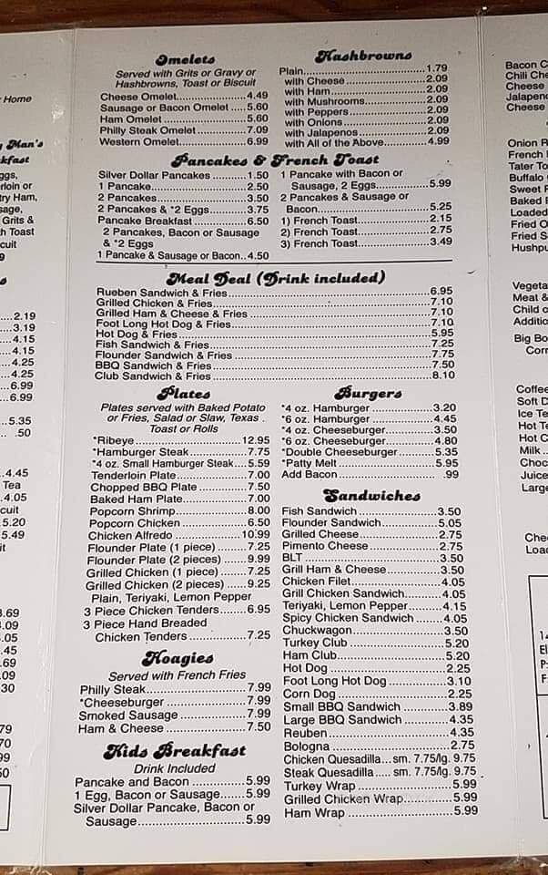Boonville Restaurant - Boonville, NC menu_pic