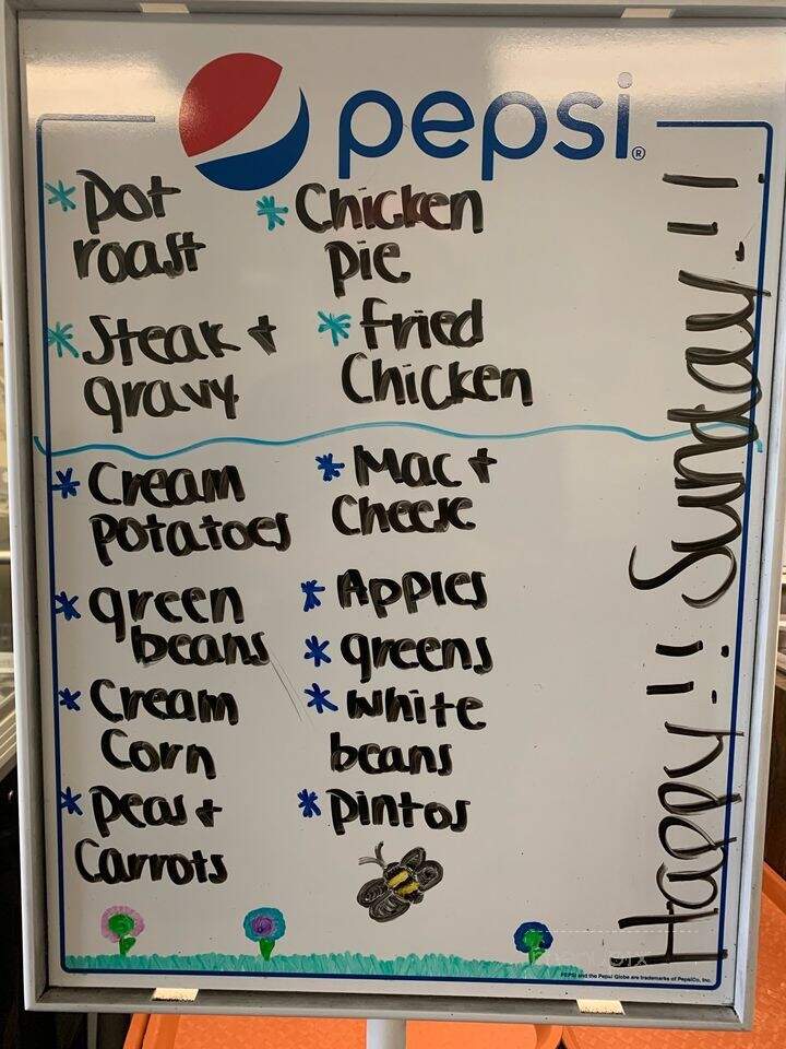 Boonville Restaurant - Boonville, NC menu_pic