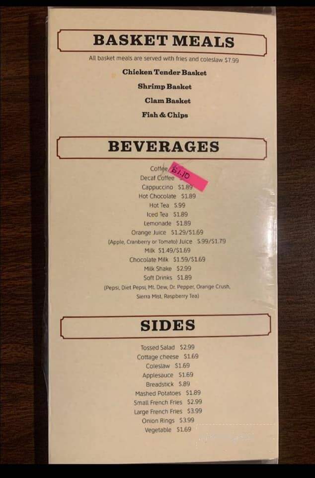 Evermoore's Restaurant & Pizza - New Bethlehem, PA menu_pic