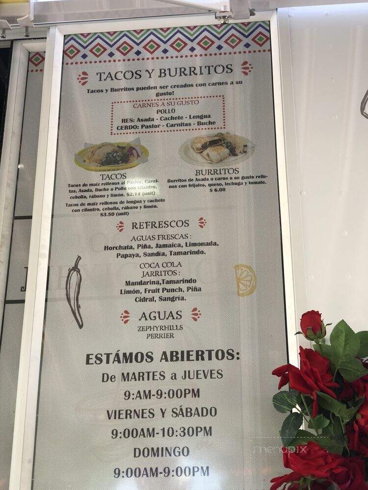 Taqueria Cinco Hermanos - Homestead, FL menu_pic