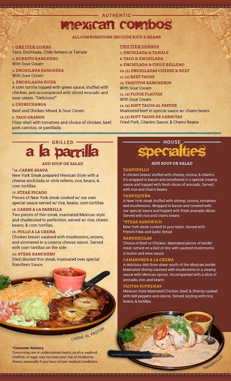 Sergio's - Klamath Falls, OR menu_pic