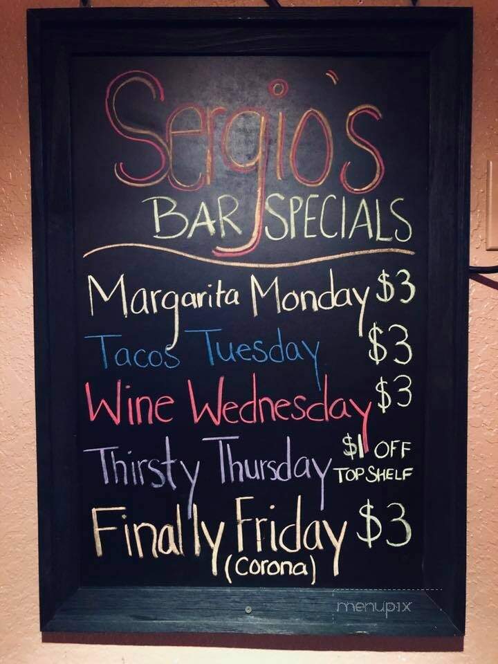 Sergio's - Klamath Falls, OR menu_pic