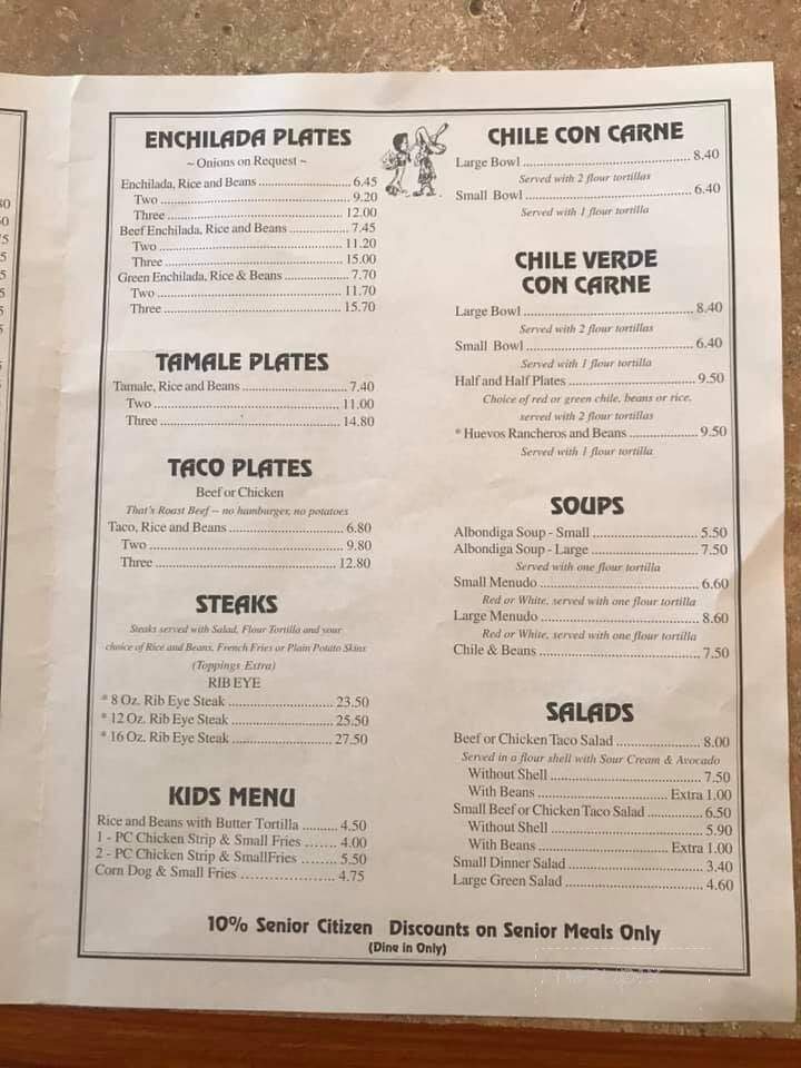 Guayo's El Rey - Miami, AZ menu_pic