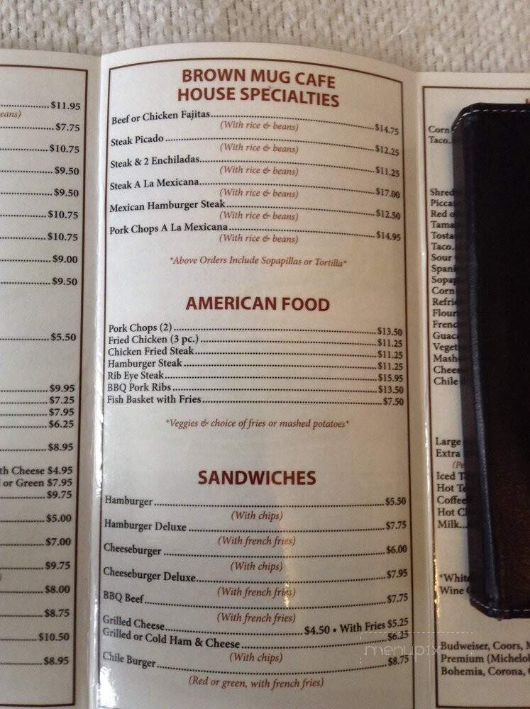 Brown Mug Cafe - Winslow, AZ menu_pic