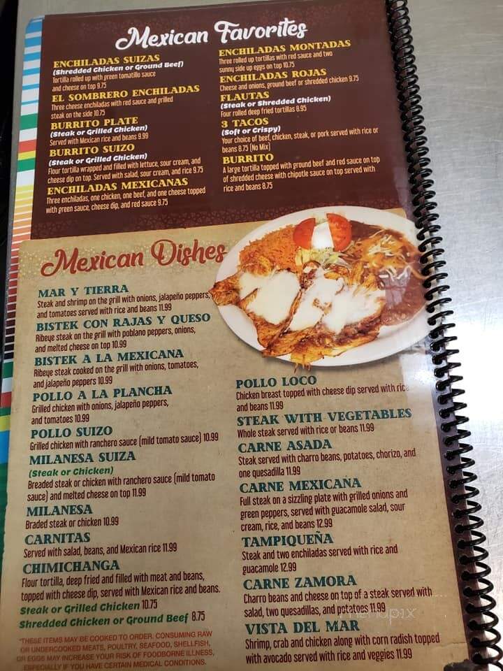 El Sombrero - Mascoutah, IL menu_pic
