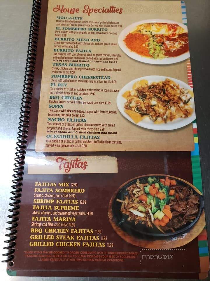 El Sombrero - Mascoutah, IL menu_pic