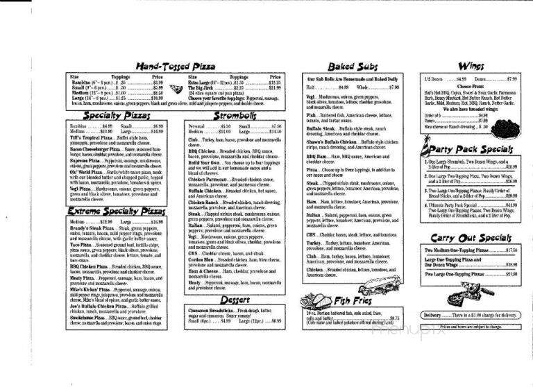 Jireh Pizza & Subs - Kersey, PA menu_pic