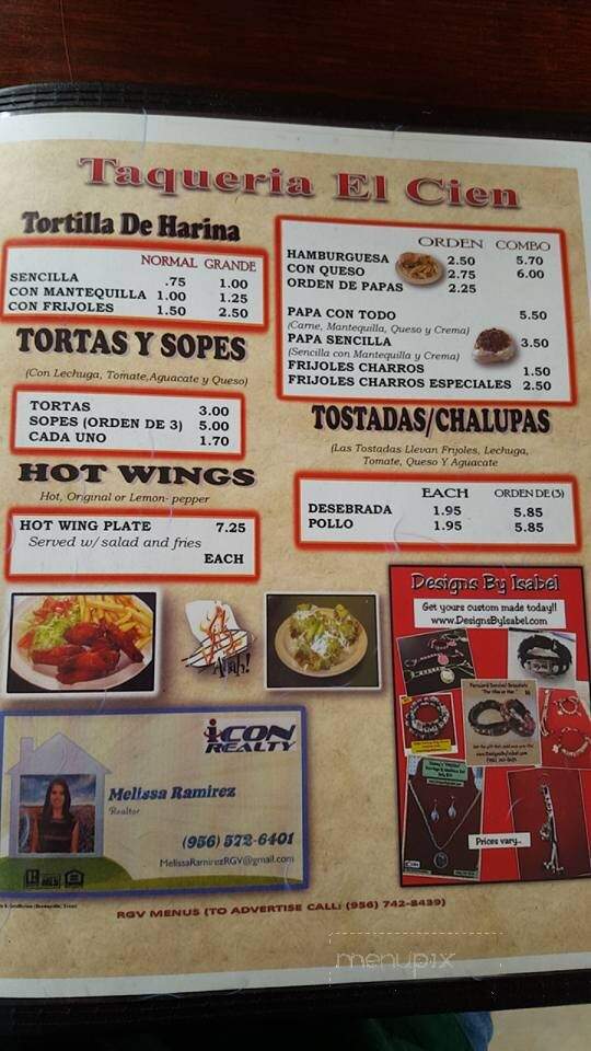 Taqueria El Cien - Los Fresnos, TX menu_pic