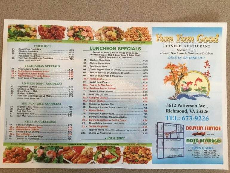 Yum Yum Good Chinese Restaurant - Richmond, VA