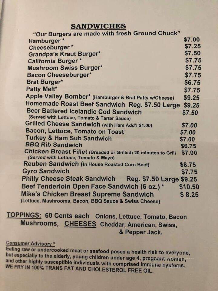 Apple Valley Bar & Grill - Neillsville, WI