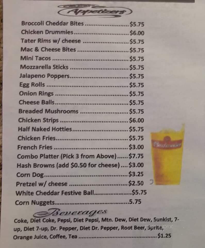 Bent Rim - Cascade, IA menu_pic