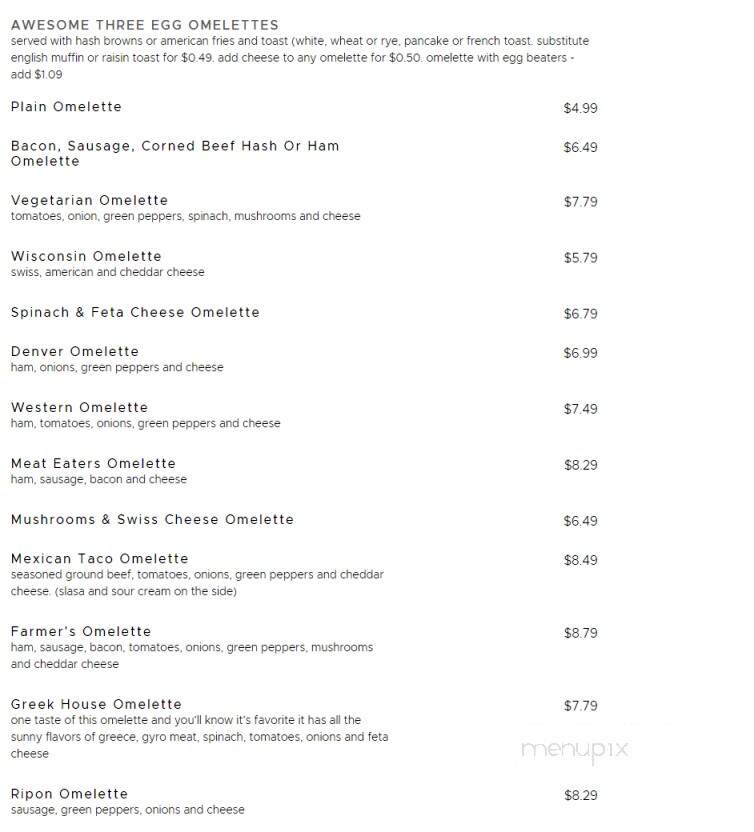 Ripon Family Restaurant - Ripon, WI menu_pic