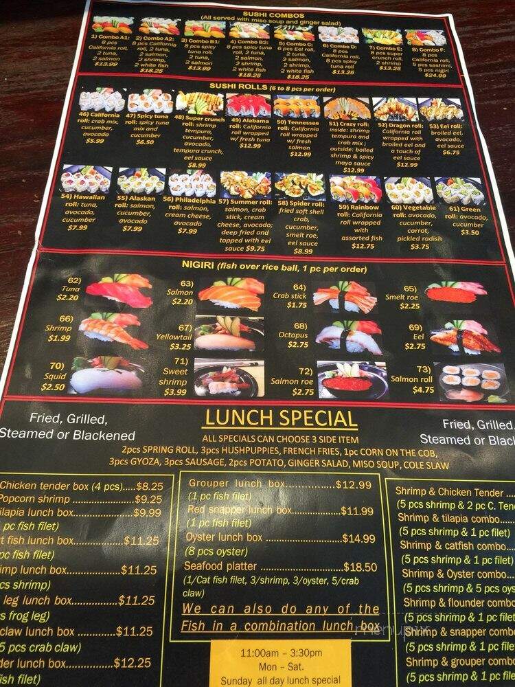 Bayou Fresh Seafood & Deli - Jasper, AL menu_pic