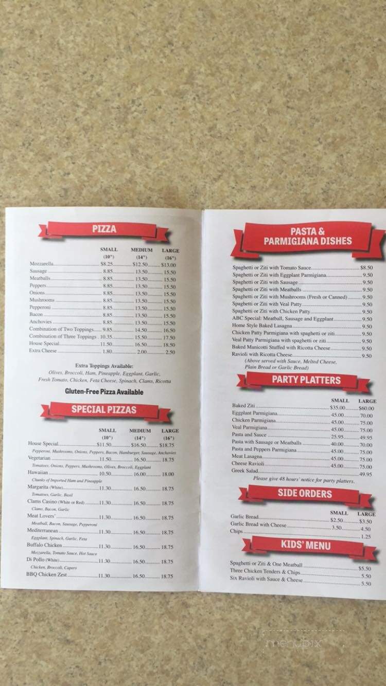 Abc Pizza House - Winsted, CT menu_pic
