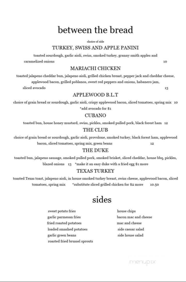 Rogue Kitchen - Wall, TX menu_pic