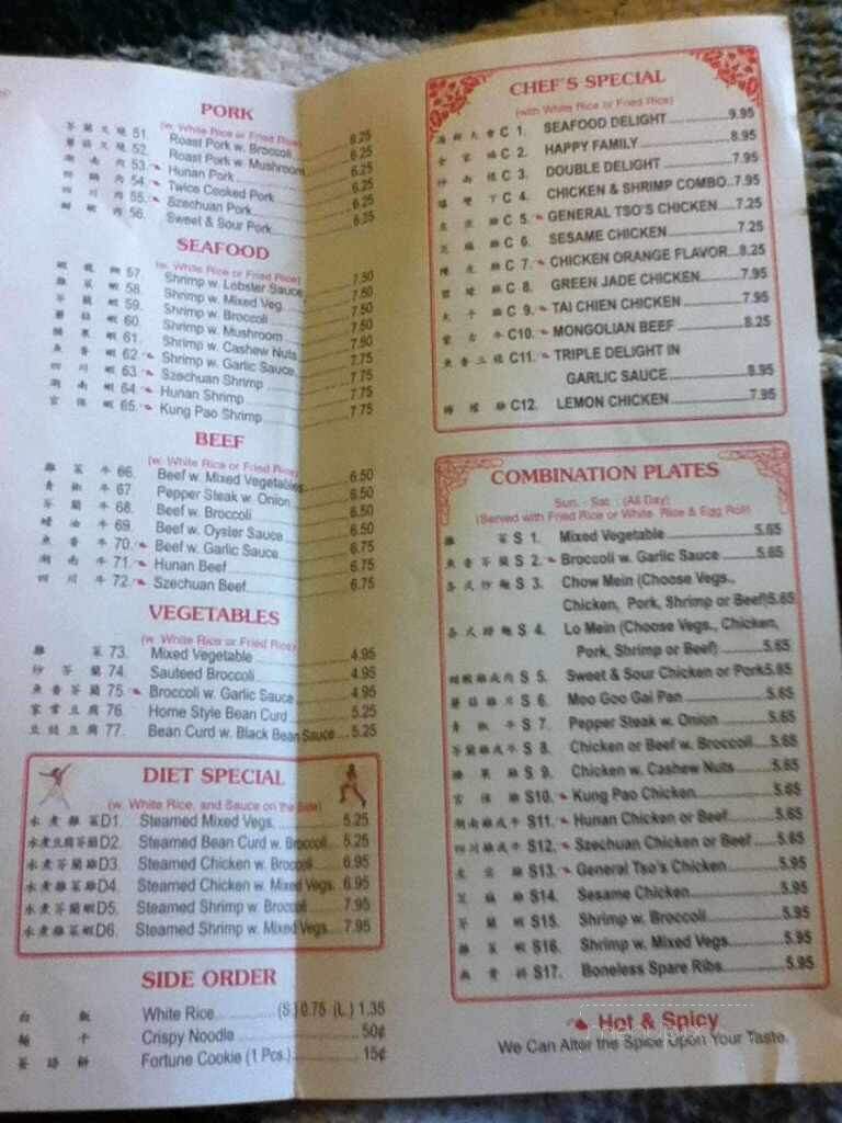 East Buffet - Arkansas City, KS menu_pic