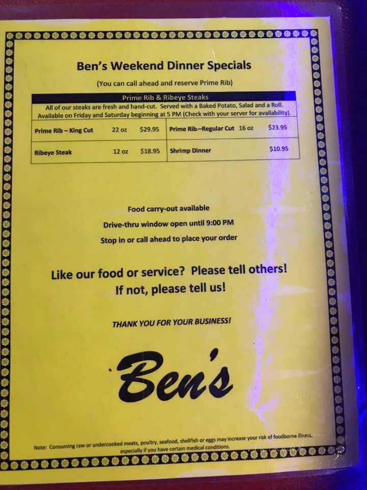 Ben's Bar - Shirley, IN