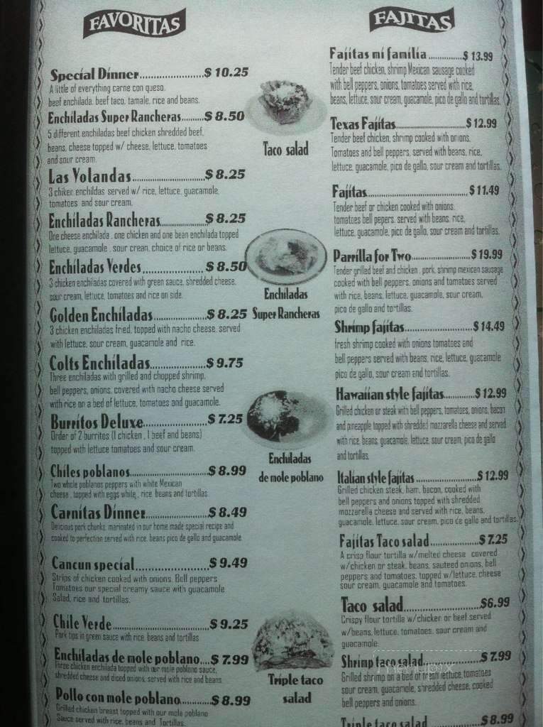Mariachi Loco Mexican Grill - Bluffton, IN menu_pic