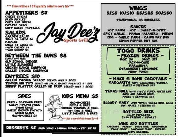 Jay Deez Sports Grill - La Grange, TX