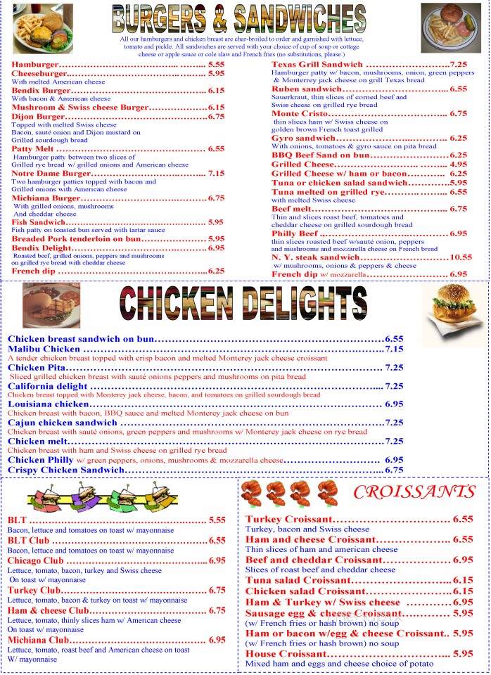 Bendix Restaurant Family - South Bend, IN menu_pic