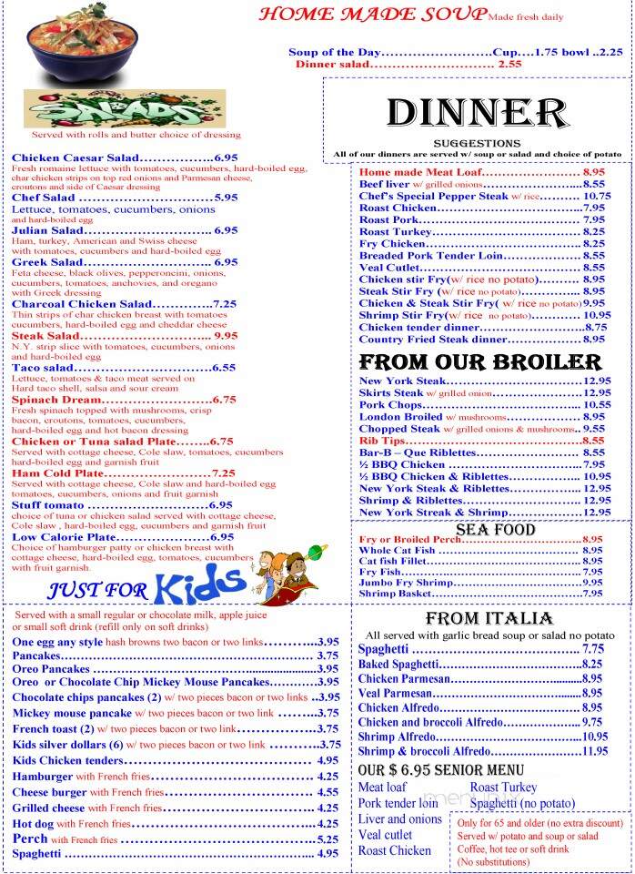 Bendix Restaurant Family - South Bend, IN menu_pic