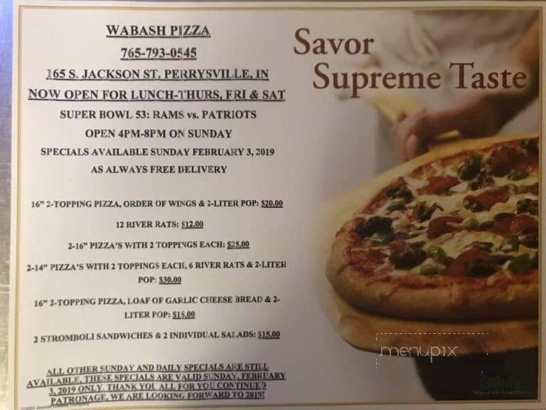 Wabash Pizza - Perrysville, IN