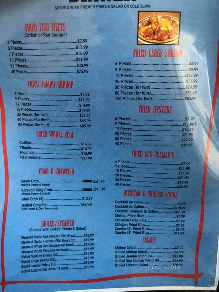 Texas Seafood And Steakhouse - Dayton, TX menu_pic