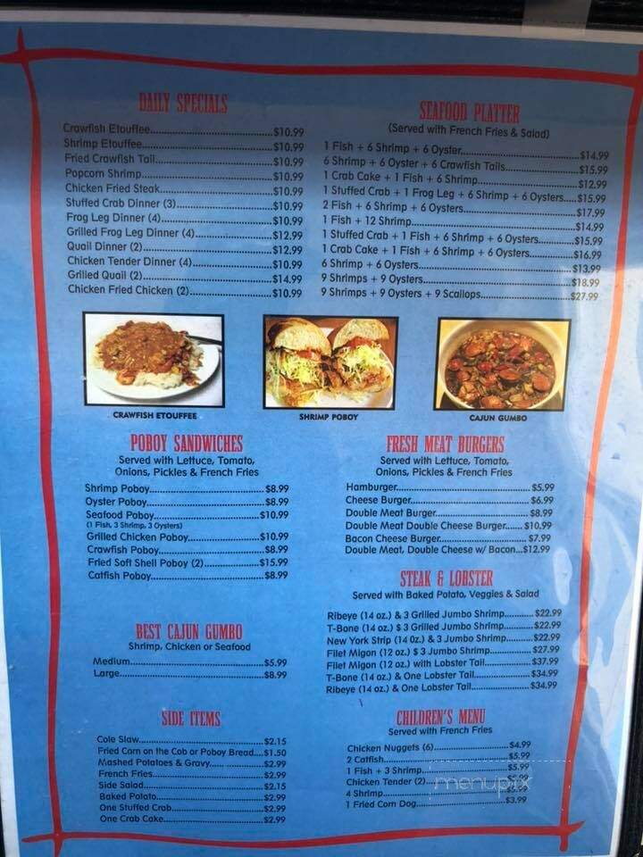 Texas Seafood And Steakhouse - Dayton, TX menu_pic